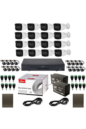 DAHUA Kit 16 camere 4K Ultraprofesional IR 80m Microfon, DVR 16 canale WizSense 4K-N / 5MP Audio si