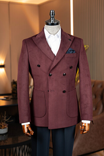 Terziayhan Double Breasted Velvet Jacket