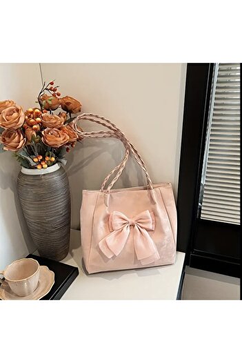 Clariss Large Knitted Handle Bag with Bow