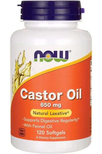 Now Foods Castor Oil, 120 Softgels / 650mg