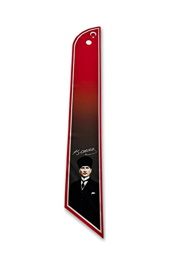 tarzınısec Ataturk Photo and Autograph Turkish Flag Tie / Scarf / Kerchief