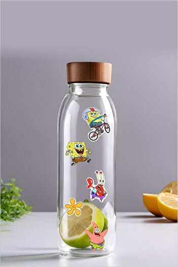Piksel Grafik Spongebob 2-Piece Sticker Set - Pen, Laptop Notebook Water Bottle Sticker