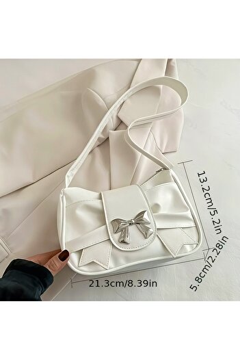 Clariss Bowknot Pinterest Bag White