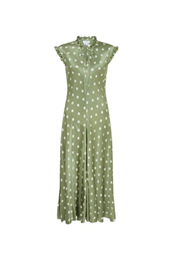 Ghost Ghost midi dress, green