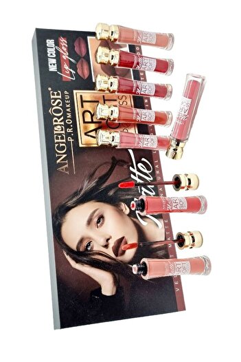 ANGELROSE Set of 12 Matte and Long-lasting Lipsticks, Angel Rose, Art Soft Waterproof, Velvet Matte