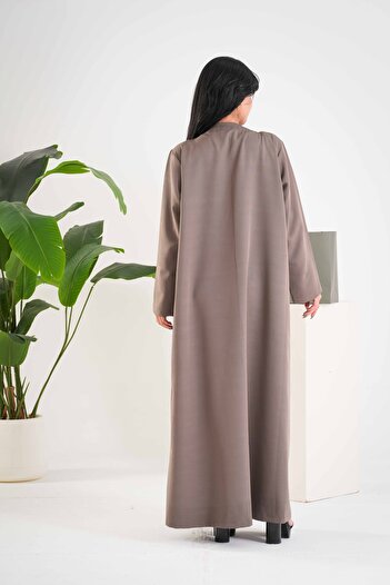 Haz ABAYA AND SHEILA GREY WITH BLACK WORK