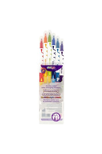 Strigo Double color changing markers, 6 pcs/10 colors SSC439