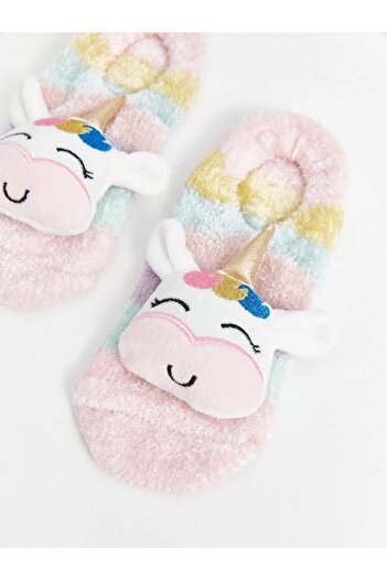 LC Waikiki 3D Applique Detailed Girl's Home Socks