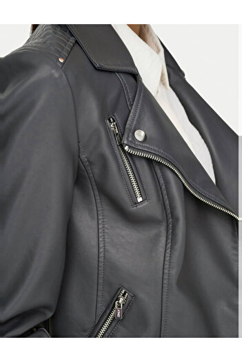 ONLY Only faux leather jacket, grey