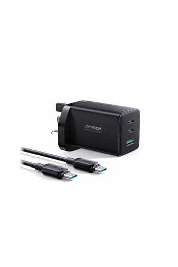 Joyroom 65W Wall Charger with Dual PD Ports and USB + USB-C to USB-C Cable