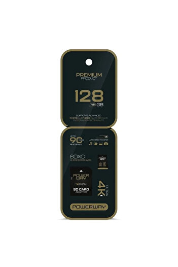POWERWAY Premium 128 Gb 90Mb/S Ultra Fast 4K Supported Sdxc Memory Card
