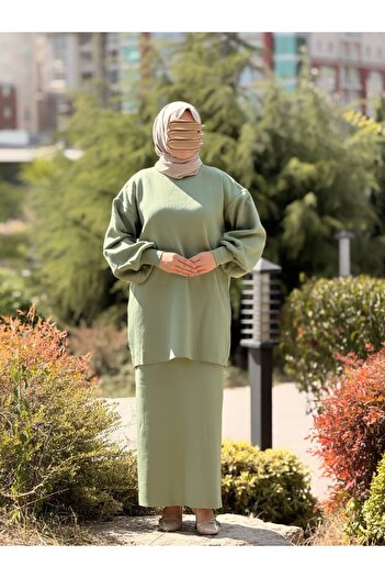 Nissra Ankanoor Knitwear Skirt Blouse Set Anka252002