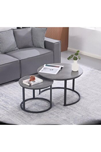 DEC30 Modern double coffee set with an elegant circular design