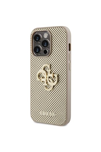 Guess case for iPhone 15 Pro HC Perforated PU 4G Glitter