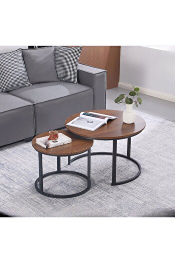 DEC30 Modern double coffee set with an elegant circular design
