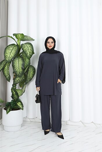 NİSUM MODA Sandy Pants Suit with Pockets