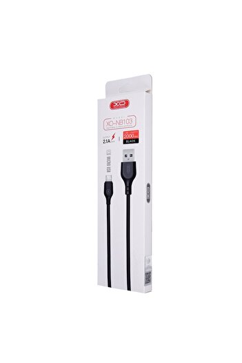 Xo Cablu NB103 USB - MicroUSB 2.0 2.1A 2 m Negru