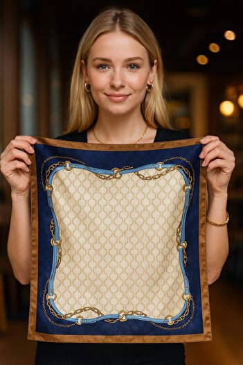 MARBERRY Flr22 Patterned Women's Scarf 70X70 cm