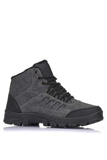 Budaks Men's Boots with Fur Inside, Water and Snow Resistant, Winter Zippered Outdoor Trekking Boots