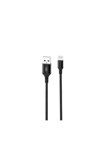 Xo Cablu de încărcare și transfer de date NB143, USB/Lightning, 2.4A, 2 m, Negru