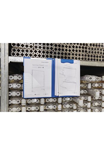 Magnetoplan Double magnetic clipboard, blue
