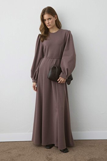 Hooopstore Premium Belden Lilac Dress with Sitting Detail at the Waist
