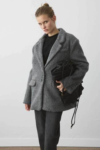 Hooopstore Premium Double-Breasted Anthracite Blazer