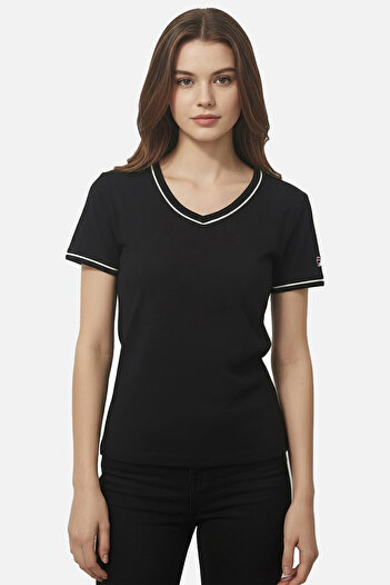 Fila Women's Daily T-Shirt Portello Slim V-Neck T-Shirt Faw1166.80010