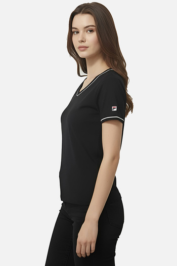 Fila Women's Daily T-Shirt Portello Slim V-Neck T-Shirt Faw1166.80010