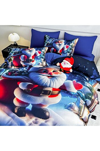 JOJO HOME Christmas bedding, 5D print, 6 pieces, 180x200, Santa Claus
