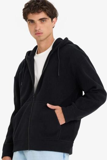 DeFacto Boxy Fit Hooded Zip-Up Fleece Sweatshirt (25 Au)