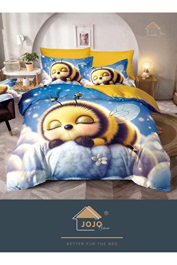 JOJO HOME 5D bedding, digital print, 6 pieces, fitted sheet, Sleepy Bee