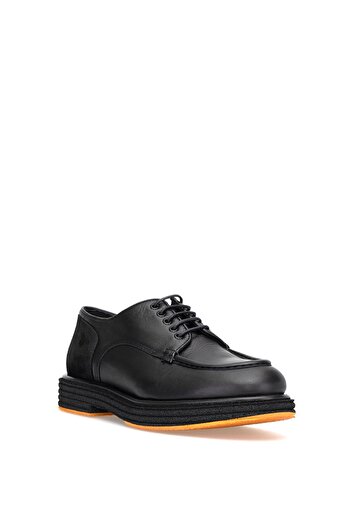 MARCOMEN 152-22328 Men's Genuine Leather Casual Shoes Black