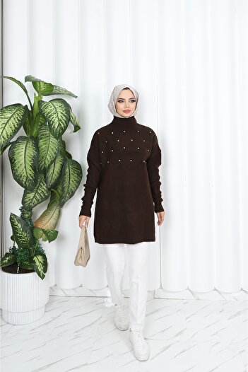 NİSUM MODA Stoned Knitwear Tunic
