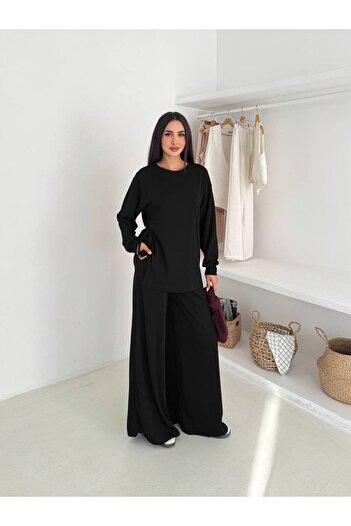 By Kuzey Aras Modal Fabric Tie Detail Double Suit