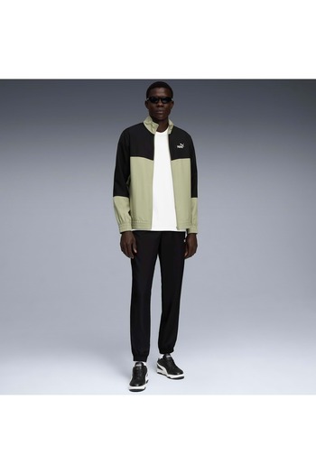 Puma Woven Colorblock Tracksuit 688173 Erkek Günlük Eşofman Takımı YEŞİL
