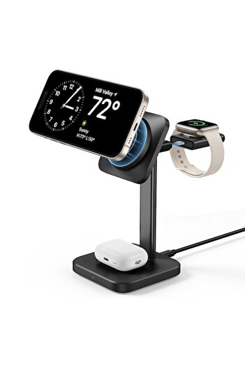 ESR HaloLock MagSafe Charging Station for Apple with Portable Watch Charger - Black