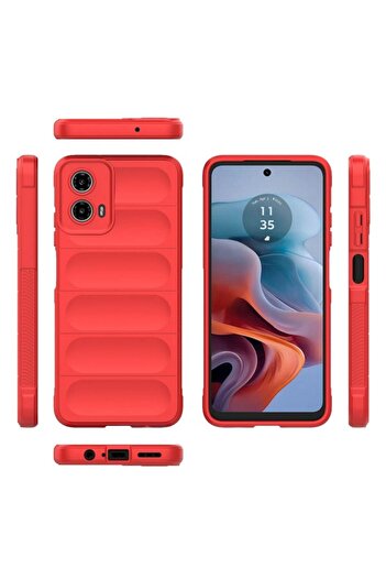 SOFAL Motorola Moto G34 P324 Polyurethane Case - Red
