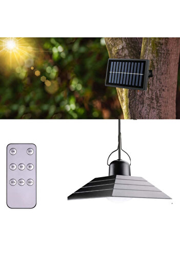 Generic Solar Powered LED Flood Light with Solar Panel and Remote Control - Waterproof Outdoor Garden Light