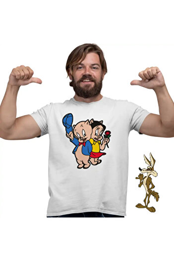OEM Men's T-Shirt Porky Petunia Looney Tunes
