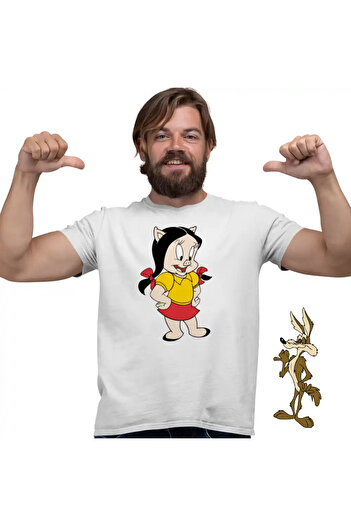 OEM Men's T-Shirt Petunia Porky Looney Tunes