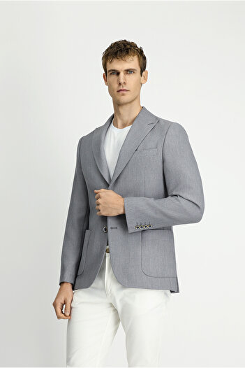 Kiğılı Regular Fit Micro Pattern Classic Jacket
