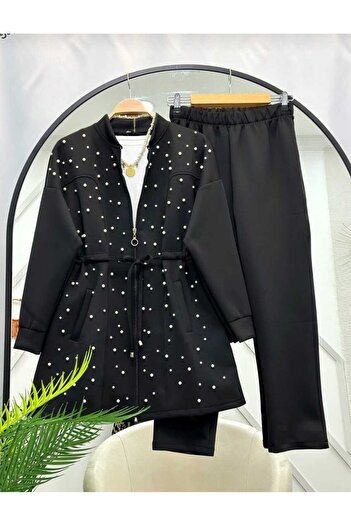 MODA VEDAT Pearl Detail Scuba Suit