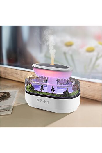 Generic Rain Diffuser 250ML Essential Oil Diffuser (White)