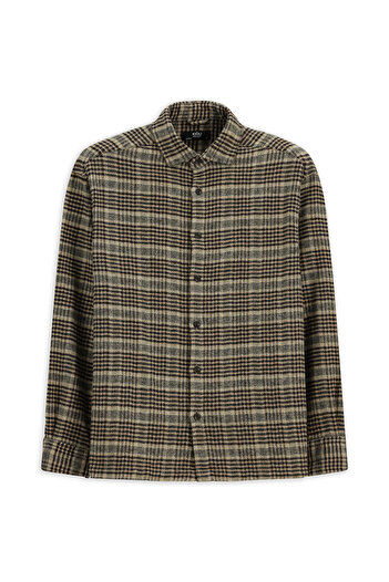Kiğılı Long Sleeve Oversized Fit Plaid Cotton Shirt