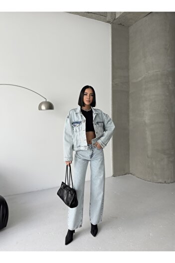 SOLİS MODA Women's Denim Suit