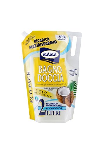 Mil Mil Bath Foam Refill, Coconut Oil, 2 L