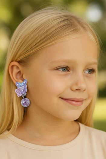 SeaBubbles Kuromi Non-Pierced Clip-On Children's Earrings Standard Purple