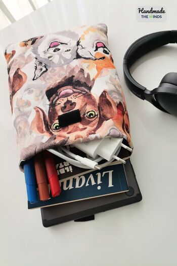 THE WINDS New Book Sleeve, Book Carrying Bag, Organizer Gift Dog Pattern Multi-Purpose Book Holder