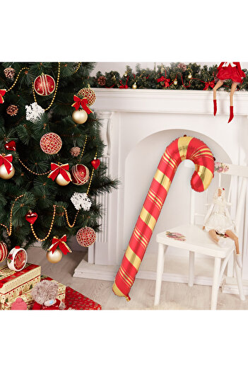 ALPJOY New Year Balloon Foil Balloon Candy Cane